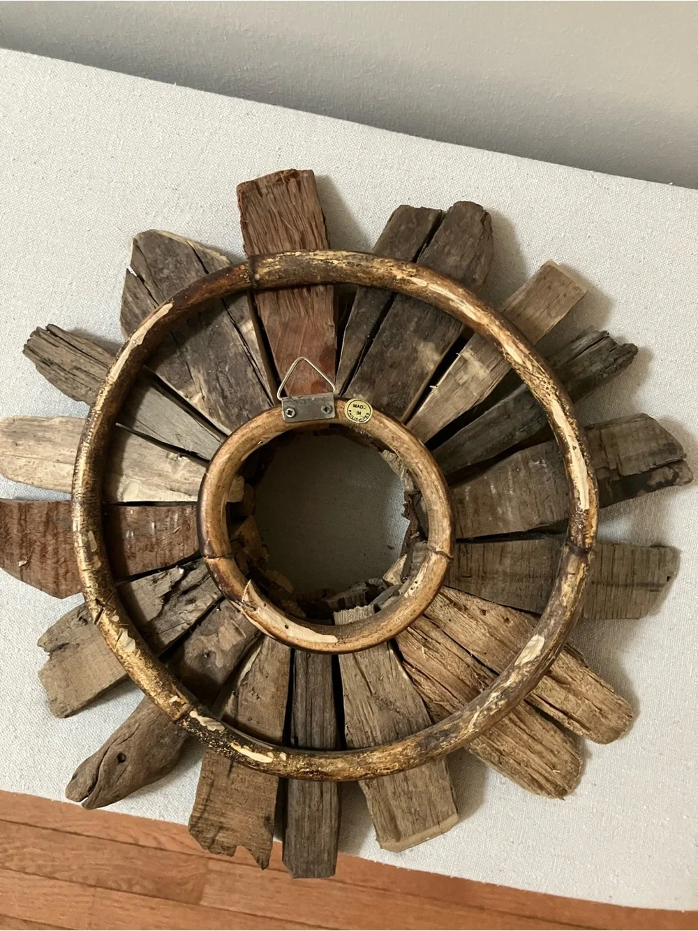 Driftwood Sunburst Wall Decor - Natural Brown